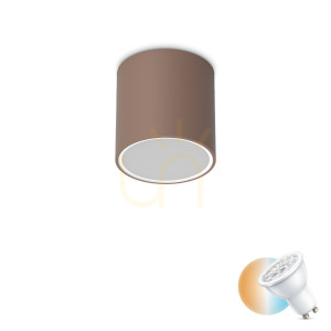 Plafon zewnętrzny Ideallux TECHO 342696 brązowy GU10 IP54 15 cm