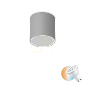 Plafon zewnętrzny Ideallux Techo 342702 szary GU10 IP54 15 cm