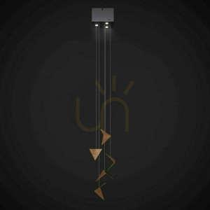 🌟 Żyrandol artystyczny FINE złoty LGH1002 – lampa wisząca loftowa Gie El 💛