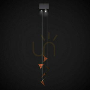 💡 Żyrandol loftowy FINE rdzawy LGH1001 – lampa wisząca Gie El 🧡