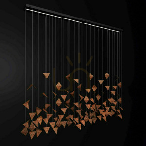 🔥 Lampa wisząca artystyczna FALL 2 rdzawa LGH0931 – żyrandol loftowy Gie El 🎨💡