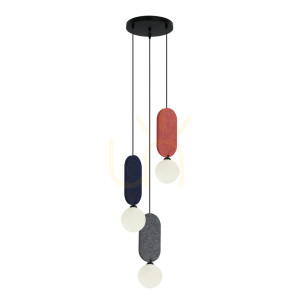 Nowoczesna Lampa Wisząca Lorenzo G9 3-punktowa