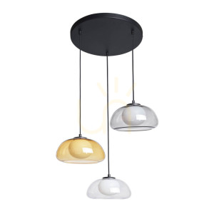 Czarna Lampa Wisząca Ainale G9 3-punktowa