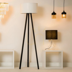 Lampa podłogowa Zuma Line PIKO ASZ.1759 Czarny 1xE27