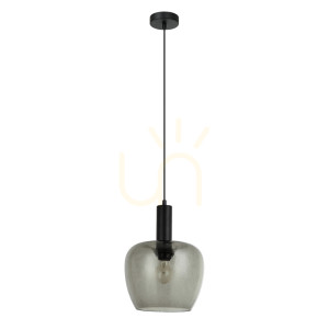 Czarna Lampa Wisząca Aprica E27