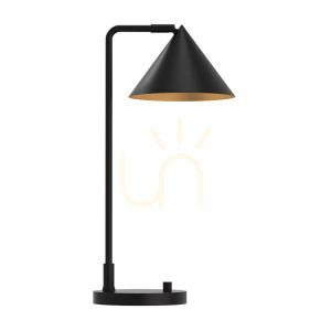Lampa stołowa Remyck - 1 źródło światła - Matowa czerń Elstead