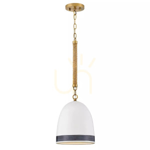 Lampa wisząca Nash - 1 źródło światła - Klasyczny mosiądz Elstead