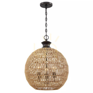 Lampa wisząca Casablanca - 3 źródła światła - Palladiański brąz Elstead