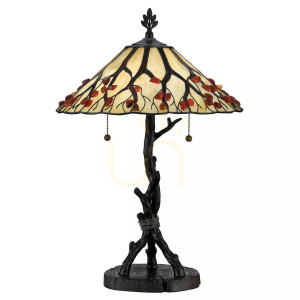Lampa stołowa Whispering - 2 źródła światła - Valiant brąz Elstead