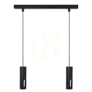 Lampa wisząca Sigma FLOW 2 czarno-srebrna 41212