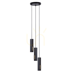 Lampa wisząca Sigma FLOW 3 czarno-złota 41222