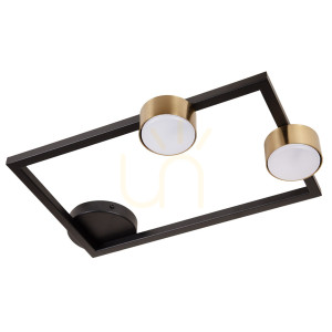 Plafon Sigma FRAME 2 czarno-złoty 41283