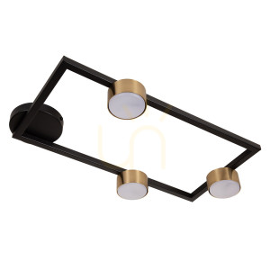 Plafon Sigma FRAME 3 czarno-złoty 57,5 cm 41284