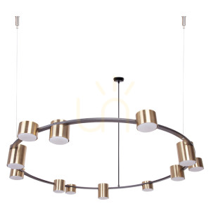 Żyrandol Sigma KODO 12 czarno-złoty GX53 112 cm 41333