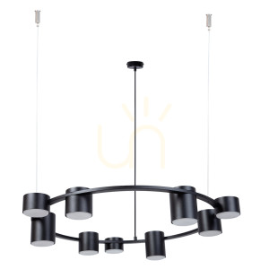 Żyrandol Sigma KODO 9 czarny GX53 stal lakierowana 72 cm 41338