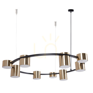 Żyrandol Sigma KODO 9 czarno-złoty 72 cm 41332