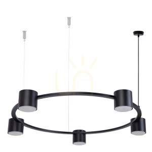 Żyrandol Sigma KODO 5 czarny GX53 72 cm stal lakierowana 41335