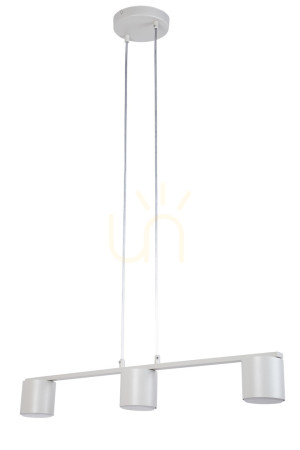Lampa wisząca Sigma MILA 3 szary beż 70 cm 41356