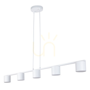Lampa wisząca Sigma MILA 5 biała stal lakierowana 100 cm 41351