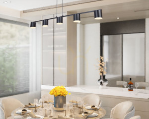 Lampa wisząca Sigma MILA 5 czarna GX53 100 cm 41345