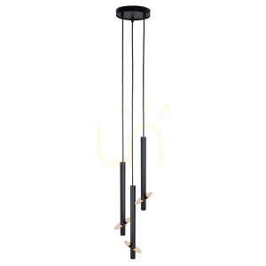 Lampa wisząca Sigma Sopel Ring 3 czarno-złota 41229