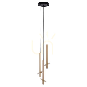 Lampa wisząca Sigma SOPEL RING 3 czarna złota 20 cm SKU 41233