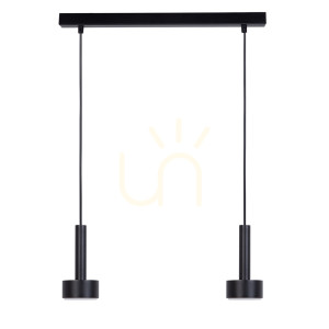 Lampa wisząca Sigma STAMP 2 czarna stal 50 cm 2x GX53 41243