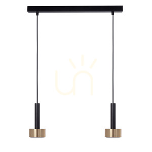 Lampa wisząca Sigma STAMP 2 czarno-złota 50 cm 41250