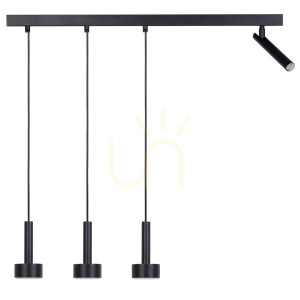 Lampa wisząca Sigma STAMP 4-punktowa czarna GX53 80 cm 41246