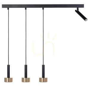 Lampa wisząca Sigma STAMP czarno-złota 4x GX53 41253