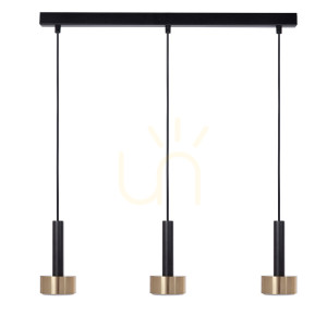 Lampa wisząca Sigma STAMP 3 czarno-złota 41251