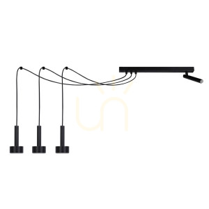 Lampa wisząca Sigma STAMP Spider 3+1 czarna 41255