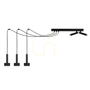Lampa wisząca Sigma STAMP Spider czarna 5xGX53 41256