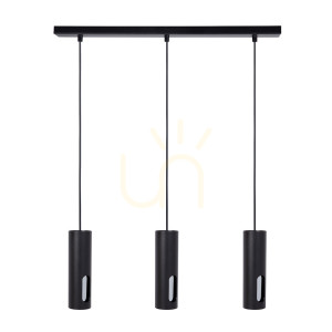 Lampa wisząca Sigma FLOW 3 czarno-srebrna 60 cm 41213