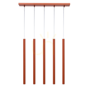 Lampa wisząca Sigma SOPEL 5 ceglana 41455
