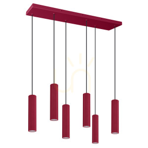 Lampa wisząca IVAR 6L burgund LED 3000K - THORO