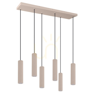 Lampa wisząca IVAR 6L taupe LED 4000K - THORO