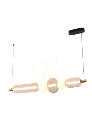 Lampa wisząca Zuma Line SAAR MD2596-5B-3BGT Czarny 1xLED