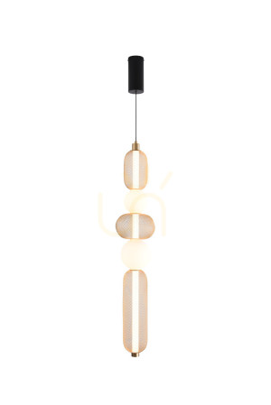 Lampa wisząca Zuma Line SAAR MD2596-5A-3BGT Czarny 1xLED