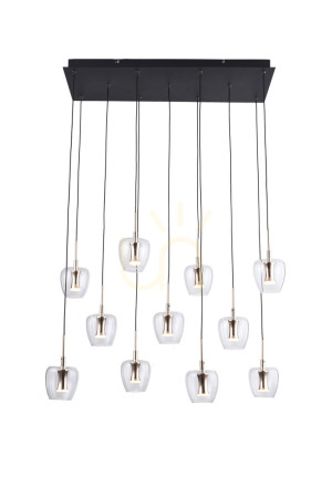 Lampa wisząca Zuma Line NELSON MD2291-11B-3BGT Czarny 11xLED