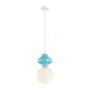 Niebieska Lampa Wisząca Latera E14