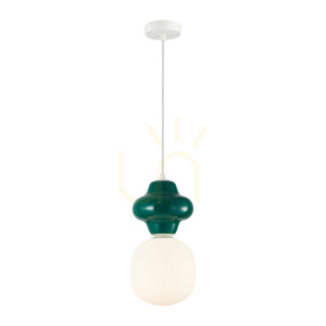 Zielona Lampa Wisząca Latera E14