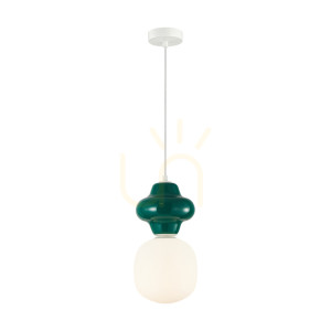 Zielona Lampa Wisząca Latera E14