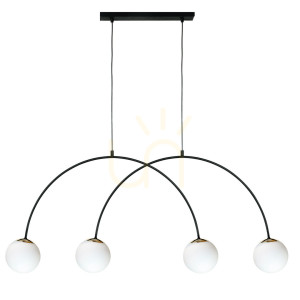 Lampa wisząca Zuma Line BOW 1220 Czarny 4xE14