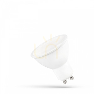 Led Gu10 230 V 10 W Smd Cw Z Mleczną Szybką Biała S Pectrum