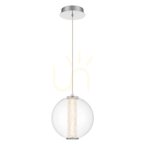 Lampa wisząca ATOMO - 1 źródło światła - Polerowany chrom QUINTIESSE
