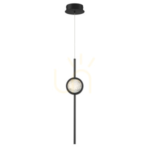 Lampa wisząca BARLETTA - 1 źródło światła - Matowa czerń QUINTIESSE