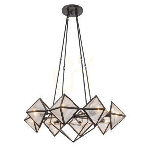 Żyrandol CAIRO - 8 źródeł światła - Miejski brąz QUINTIESSE