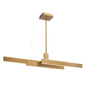 Lampa wyspowa CAMENO - Szczotkowane złoto QUINTIESSE