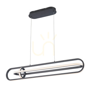 Lampa wyspowa DEMARK - Matowa czerń QUINTIESSE